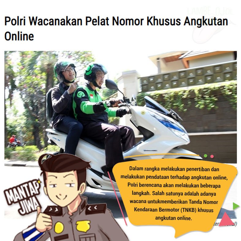 lambe_ojol's tweet photo. Baru wacana dari @DivHumas_Polri gaes, sabar sabar....
#ojol #taksol #online #gojek #grab #gocar #grabcar https://t.co/QNGie8QY7R