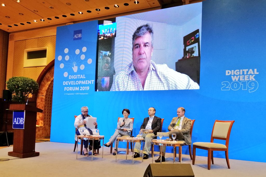 ADBClimate's tweet photo. ONGOING SESSION at #DigiWeek2019 - Operational Priority 3 Session: Tackling #ClimateChange, #DisasterResilience &amp; #EnvironmentalSustainability. 
Video link: https://t.co/fRo0DzoJGL #digitaltransformation https://t.co/3l9VeVGjrW