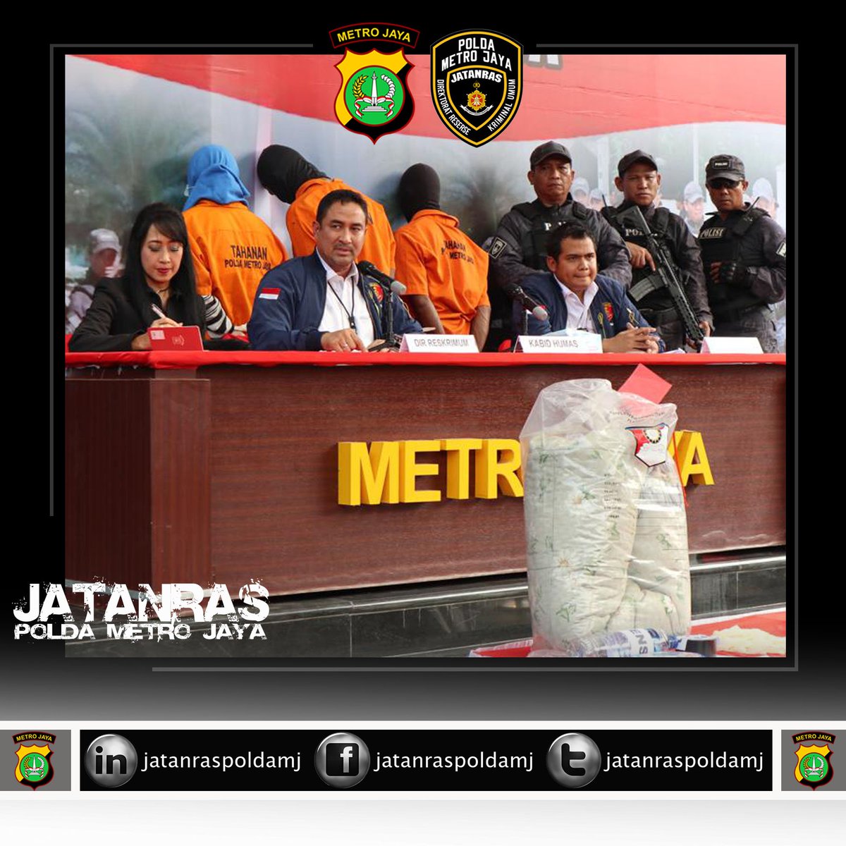 Konferensi Pers Kasus Pembunuhan Ayah Dan Anak Yang Mayatnya Di Bakar Didaerah Cidahu Sukabumi Jawa Barat Oleh Isteri Dan Anaknya.