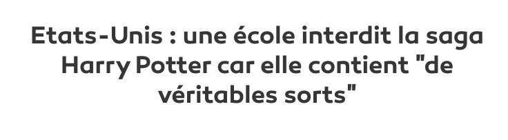Nain_Portekoi's tweet photo. Les USA ce pays merveilleux où tu peux acheter une arme à tous les coins de rue mais où tu ne dois pas lire Harry Potter parce que tu pourrais tuer quelqu'un en disant "Avada Kevadra"... https://t.co/l2PtyZDuer