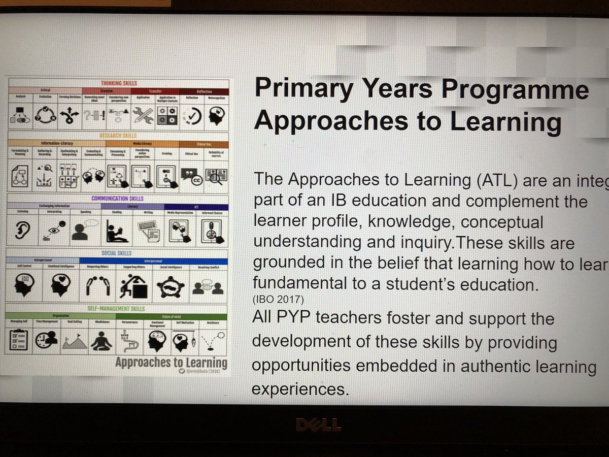alisonbb5's tweet photo. Today’s professional learning team engaged in cross campus and cross faculty discussion about how we can intentionally include #IB #approachestolearning in our lesson design and delivery. Thank you Kirsti @turajong https://t.co/VjvJ3Fn5DL