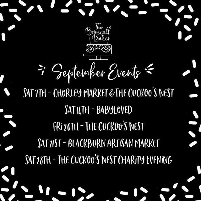 Want to know when you can come see us for your next cake fix? Here’s our September events - why not come say hi 👋🏼 ift.tt/2Uottp8