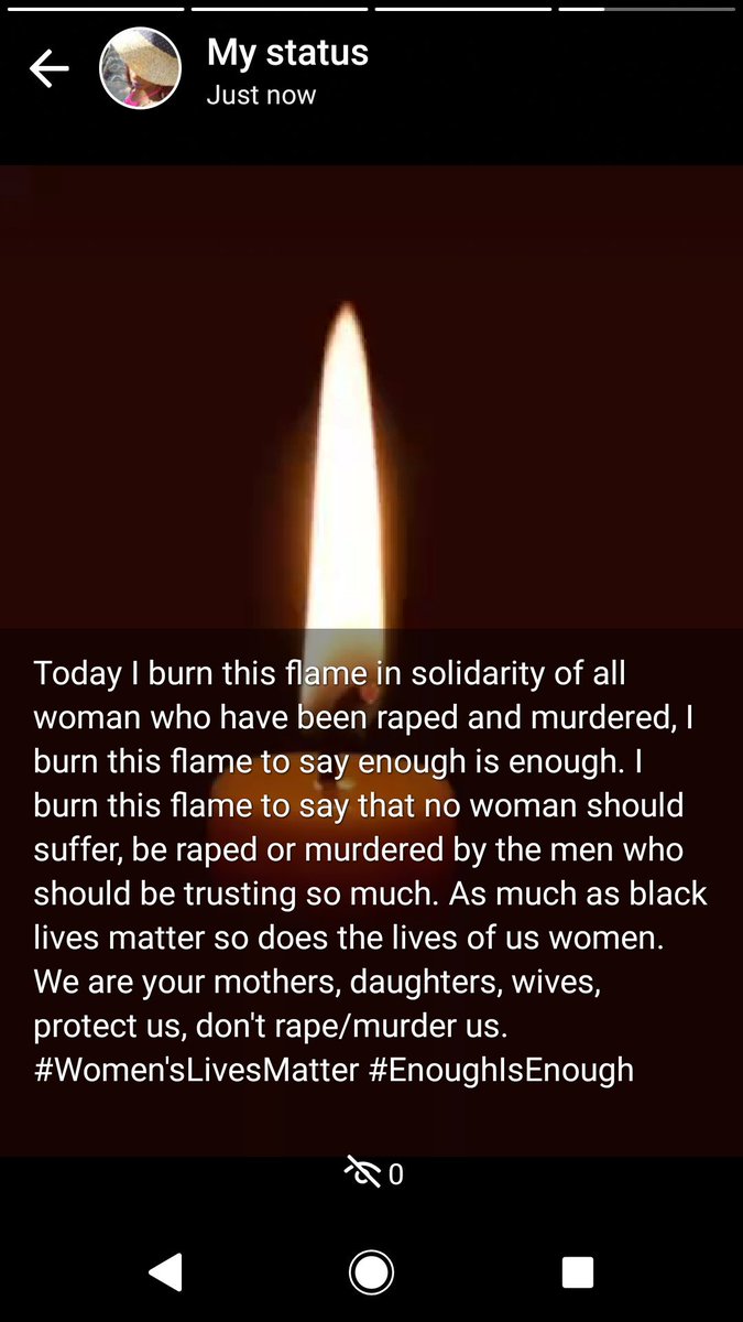 Bucie_Ndlovu's tweet photo. #AmINext #SAShutdown #EnoughIsEnough #Women'sLivesMatter #RIPUyineneMrwetyana https://t.co/iWiznsDCps