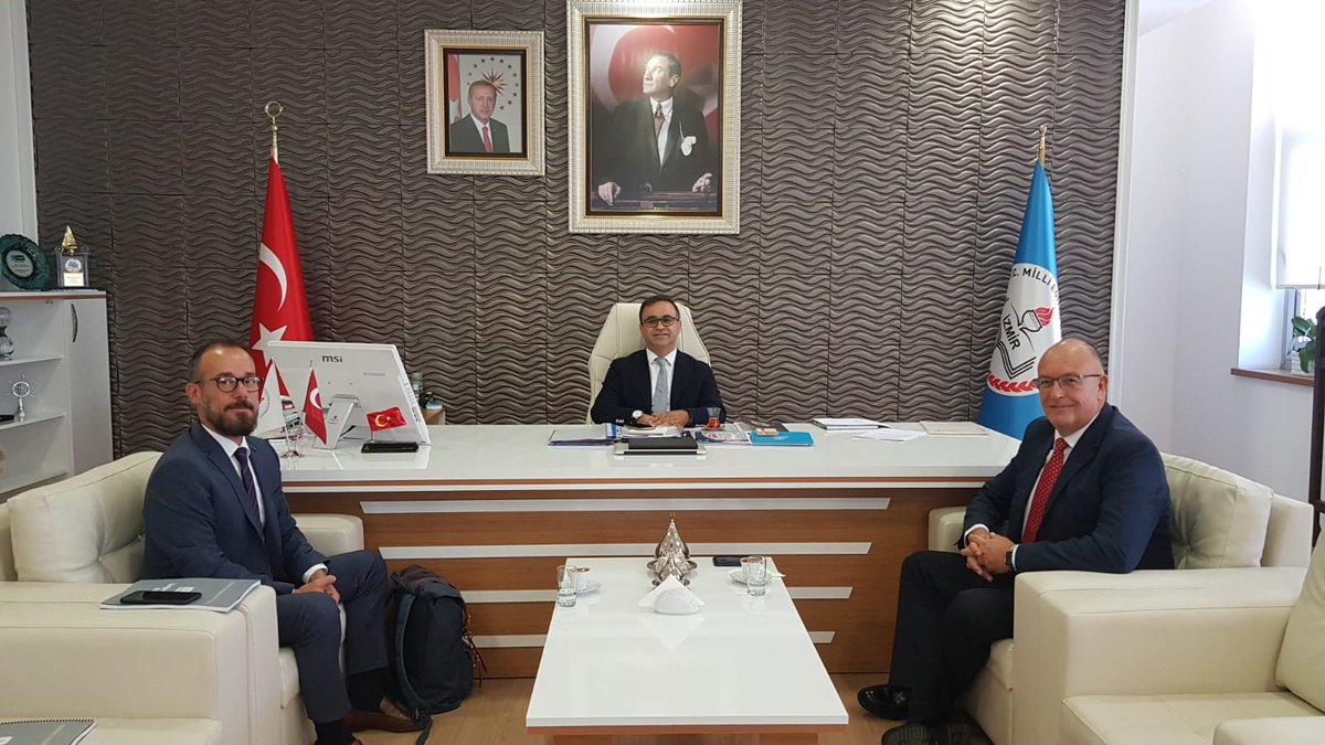 Müdürlüğümüz <a href="/izmireba/">İzmir EBA</a> ve SOCAR Türkiye işbirliği ile yürütmekte olduğumuz İnovatif Düşünme ve Girişimcilik Projesi kapsamında, SOCAR Türkiye Dış İlişkiler Direktörü Murat LeCompte İl Milli Eğitim Müdürümüz Dr.Ömer YAHŞİ'yi ziyaret etti.
<a href="/muratlecompte/">Murat LeCompte #tech #energy #comms</a>
<a href="/yahsiomer/">Dr. Ömer YAHŞİ</a>