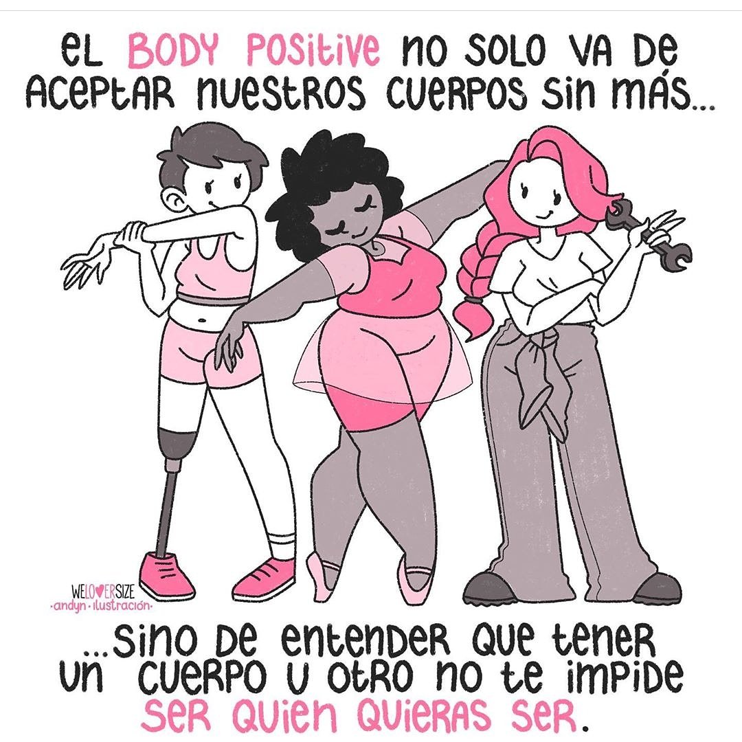 VocesFeminista's tweet image. #BuenosyFeministasDias El body positive no sólo va de aceptar nuestros cuerpos sin más... sino de entender que tener un cuerpo u otro no te impide ser quien quieras ser
Ilustración @andyn_ilustracion