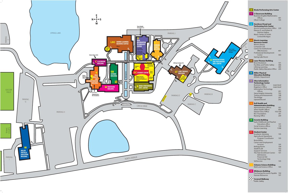 Kellogg Community College Campus Map - Oconto County Plat Map