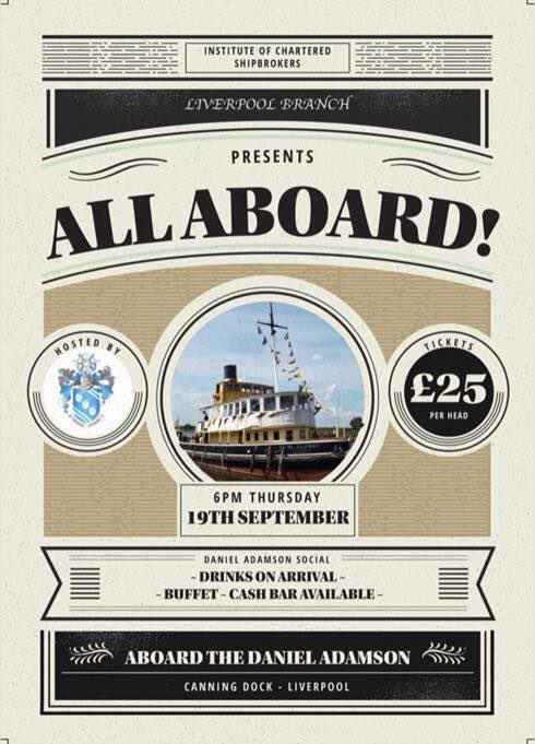 The ICS Liverpool Branch are hosting  the popular All Aboard Social Evening. Tickets from branch chair Vikki Whitfield vwhitfield@armitt.co.uk or branch secretary Roy Cooke roycooke7@icloud.com See you on board!