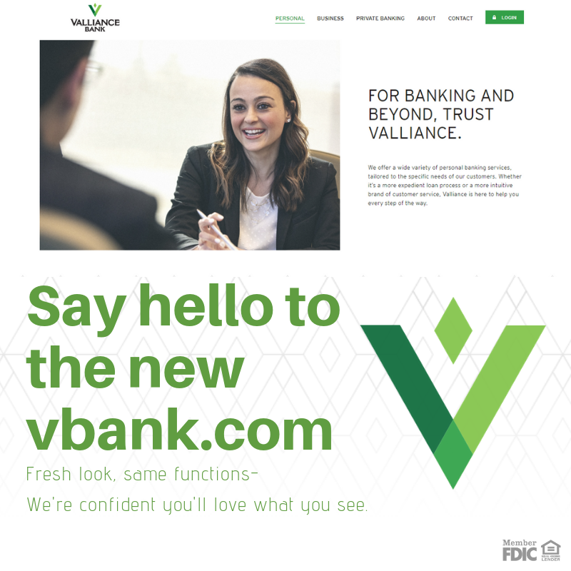 It's been a long time coming &amp; we are excited to finally say- IT'S LAUNCH DAY! The brand new vbank.com is live! Fresh look, same functions- we're confident you'll love what you see! A huge thank you to <a href="/wearenominee/">Nominee</a> for making our vision a reality! #dreamteam #vbank
