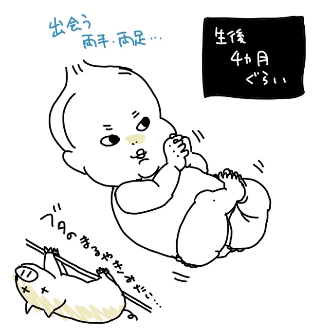 第二子赤子日記。#2019apr_baby #育児絵日記 