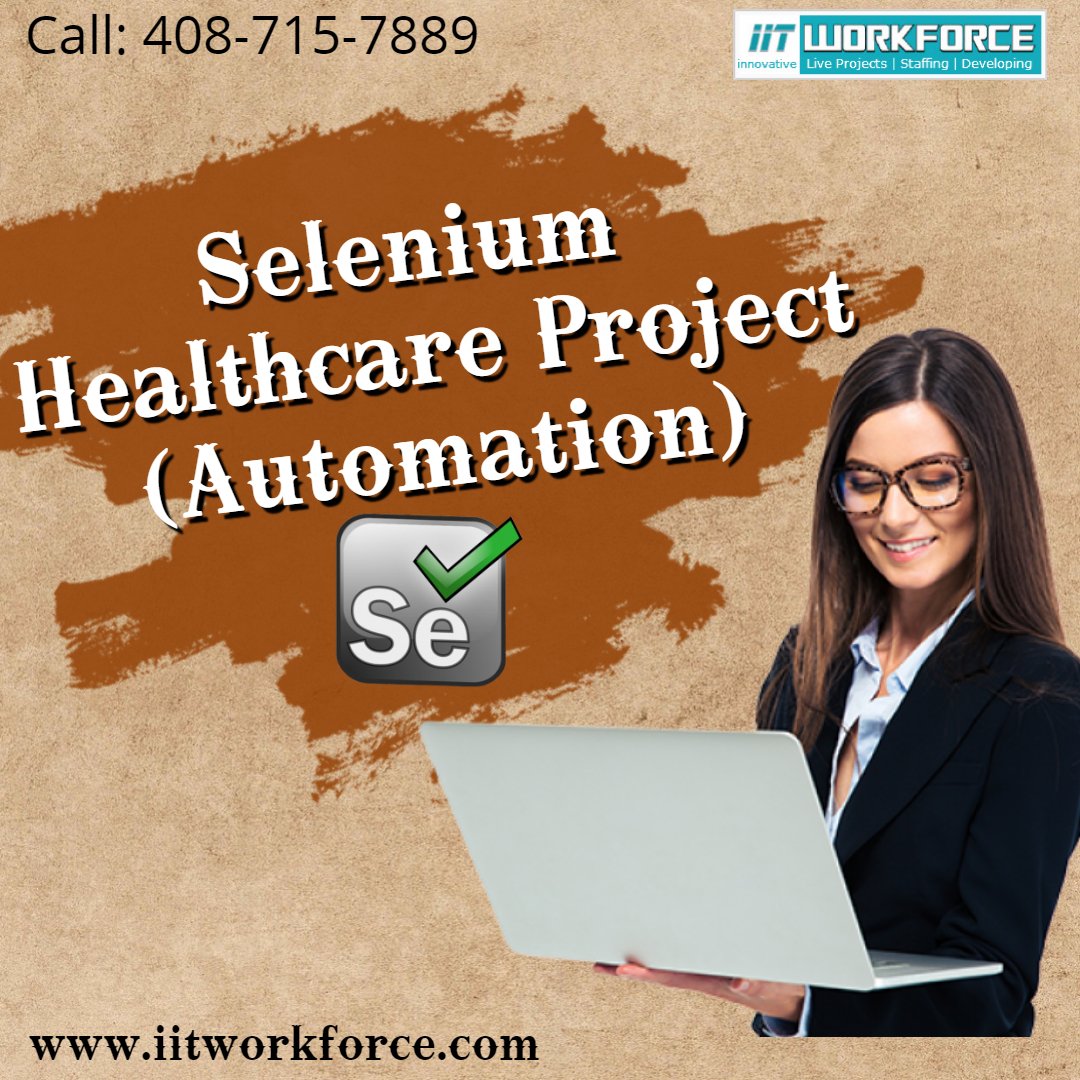 iitworkforce's tweet image. Learn #SeleniumHealthcareProject (Automation) by industrial experts
Register For A Demo Class Today!
Contact: 408-715-7889
Email: work@iitworkforce.com
urlzs.com/oqGWL
#liveprojectsinusa
#seleniumliveprojects #Automationprojects