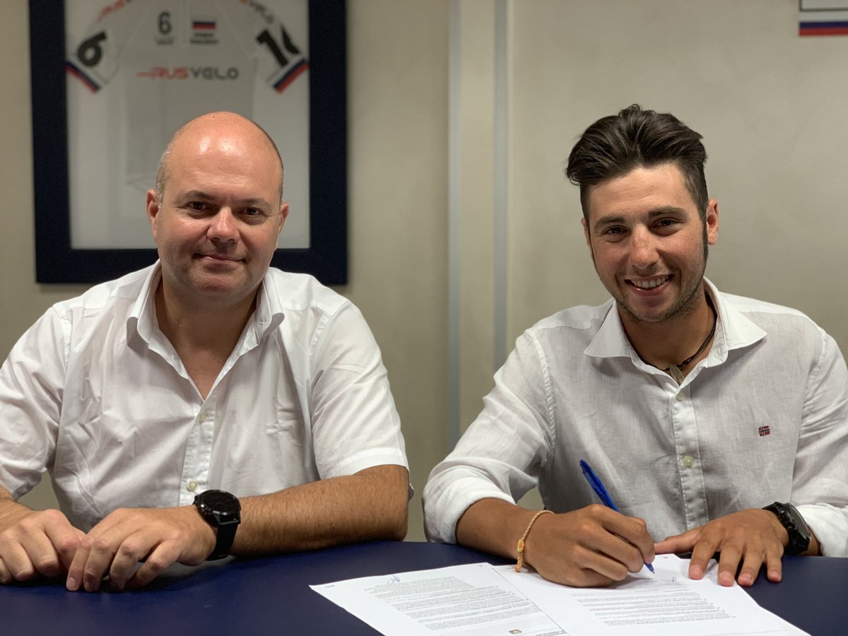 We are happy to announce that <a href="/simovelasco/">Simone Velasco</a> will join our team in 2020! Welcome! #GazpromRusVelo #RockTheRoyalBlueJersey #cyclingnews