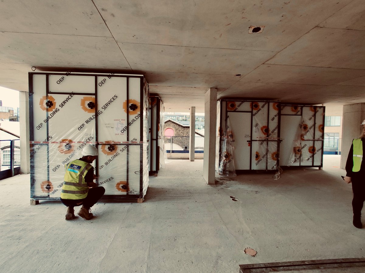 aca_studiosltd's tweet photo. Nothing more than site progress than to get you excited for a Tuesday!! At Webber Street we have a well ventilated bathroom whilst the concrete frame is being constructed! #ACA #ACAproject #sitevisit #newbuild #architecture #modularconstruction #podbathroom #offsitemanufacture https://t.co/9mdh2l0nMe