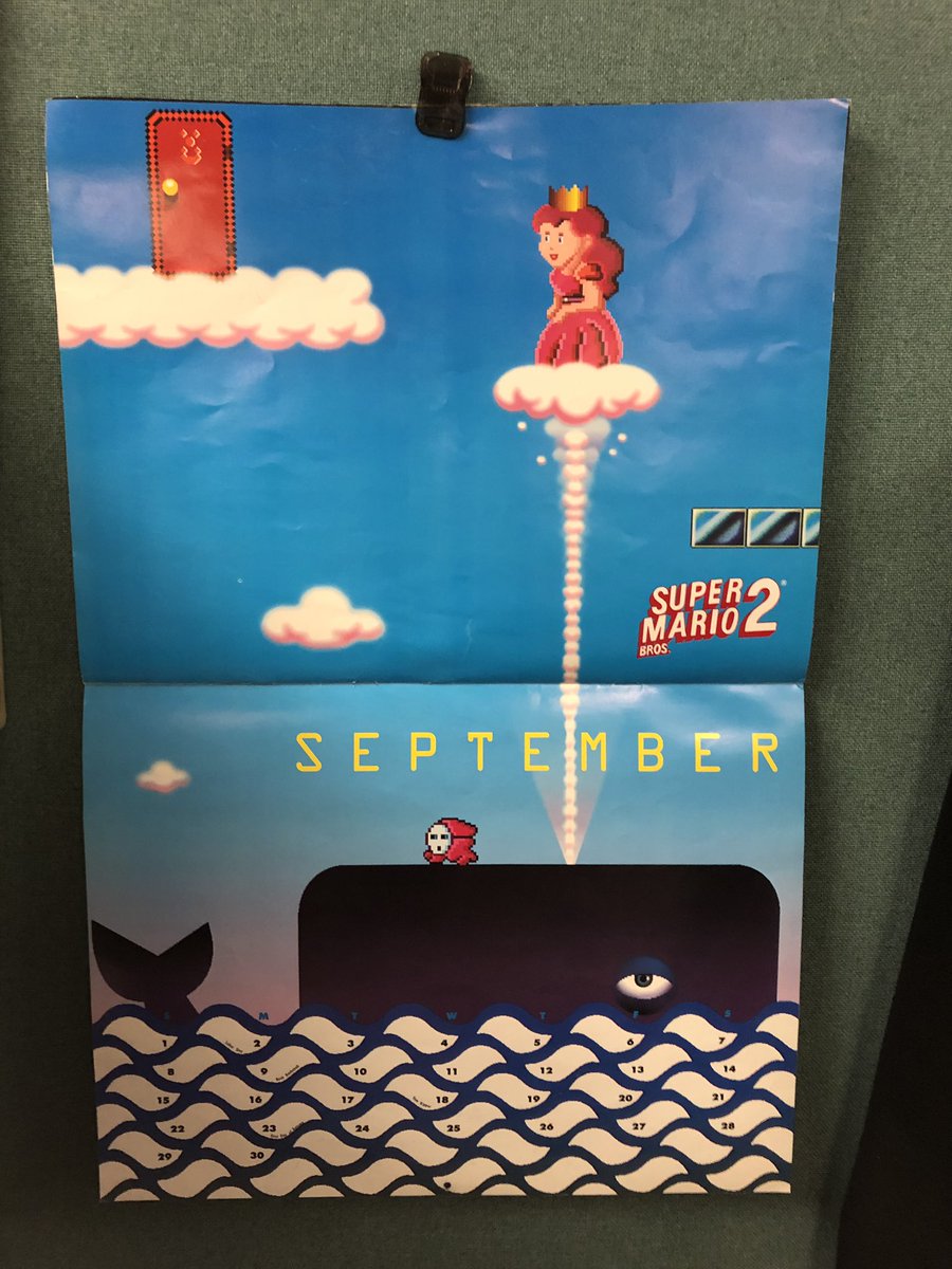 GeekadeKris's tweet image. A few days late, but welcome to September! Always loved this level. #outdatedcalendar #nintendo #mario #supermario2 #nes