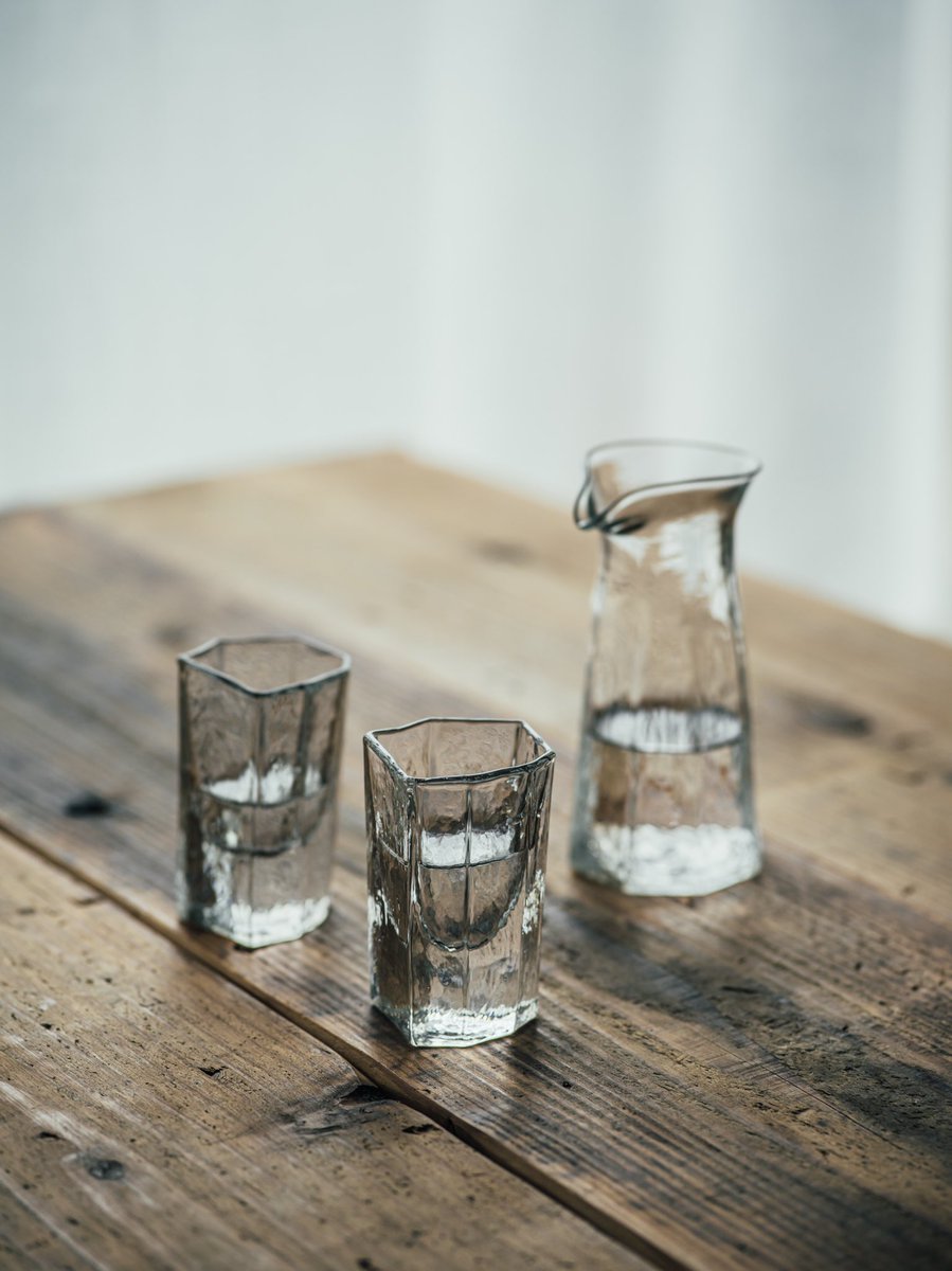 西山芳浩作 角ぐいのみ・八角ピッチャー これで日本酒を飲んだら