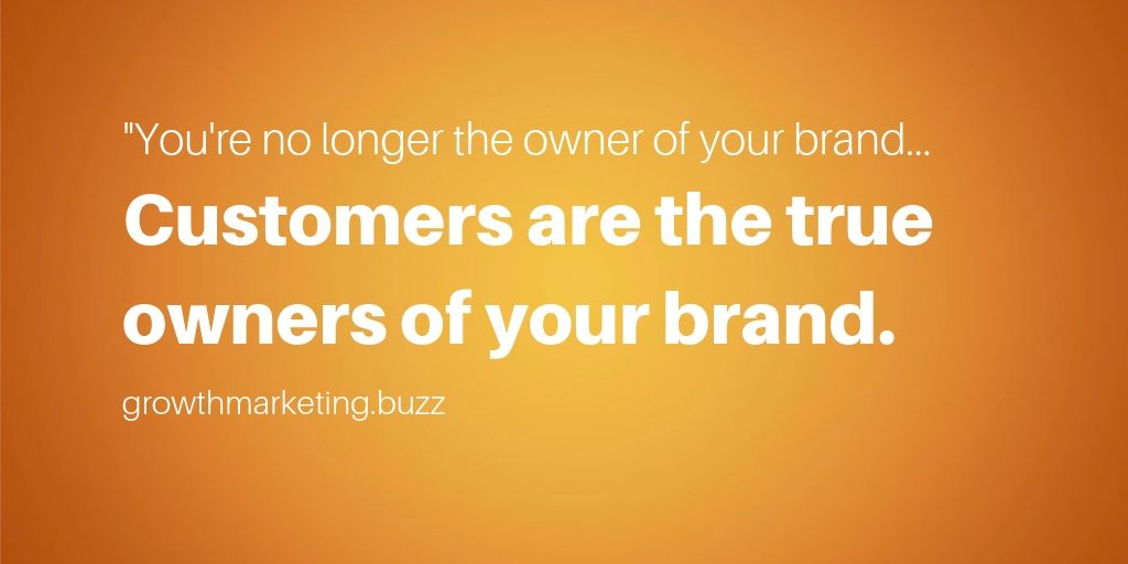 We often make the mistake that most companies make... is to not understand that nowadays consumers are the new brand’s owner | growthmarketing.com
#branding #MarketingStrategy #GrowthMarketing