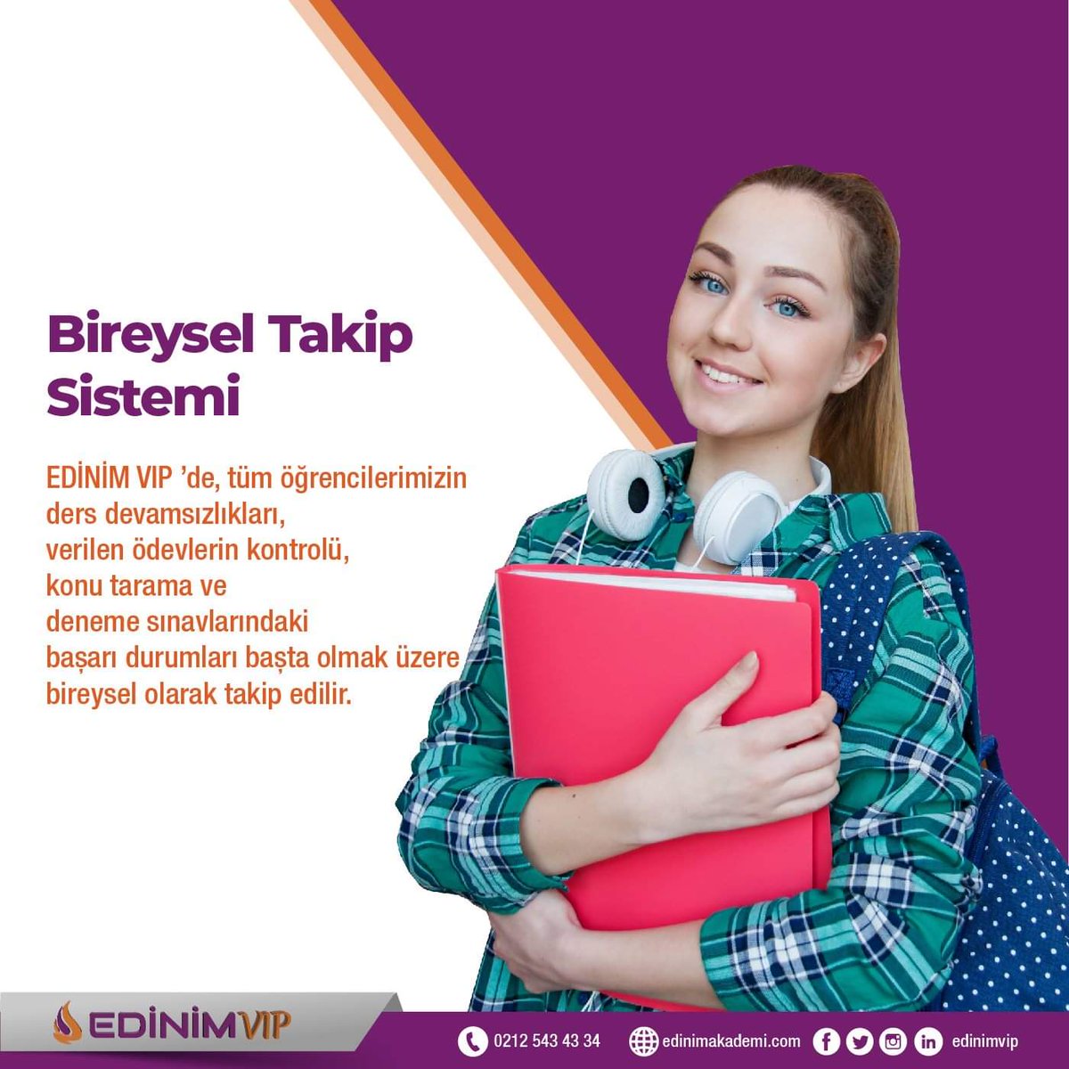 Edinimvip's tweet photo. EDİNİM VIP ’de, tüm öğrencilerimizin ders devamsızlıkları, verilen ödevlerin kontrolü, konu tarama ve deneme sınavlarındaki başarı durumları başta olmak üzere bireysel olarak takip edilir.
#edinimvip #edinimakademi #kurs #bakırköykurs #tyt #yks #ayt #etüt #lisekurs #üniversite https://t.co/yLaLz5hv5r