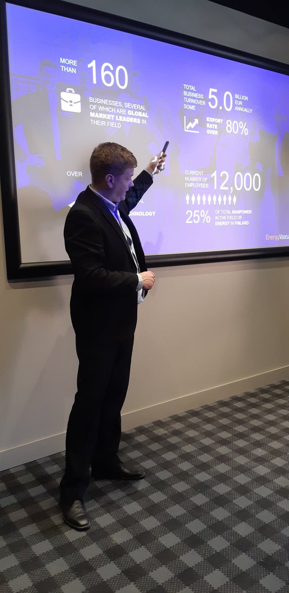 EnergyVaasa's tweet photo. “All figures show a growing trend. The companies’ combined turnover, the number of #EnergyVaasa 
companies and the number of their employees have all increased some 10% compared to a few years 
back” - Communication &amp; Brand Manager Kristoffer Jansson https://t.co/llAip4LzVr