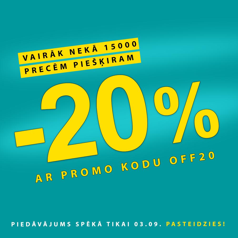 Izmanto izdevību, iegādājies lētāk! 🤩
Telefoniem, sadzīves tehnikai, dārza precēm, smaržām un daudz kam citam -20% atlaide, tikai šodien! 🛒
Iepērcies jau tagad 👉bit.ly/2kcHZCV