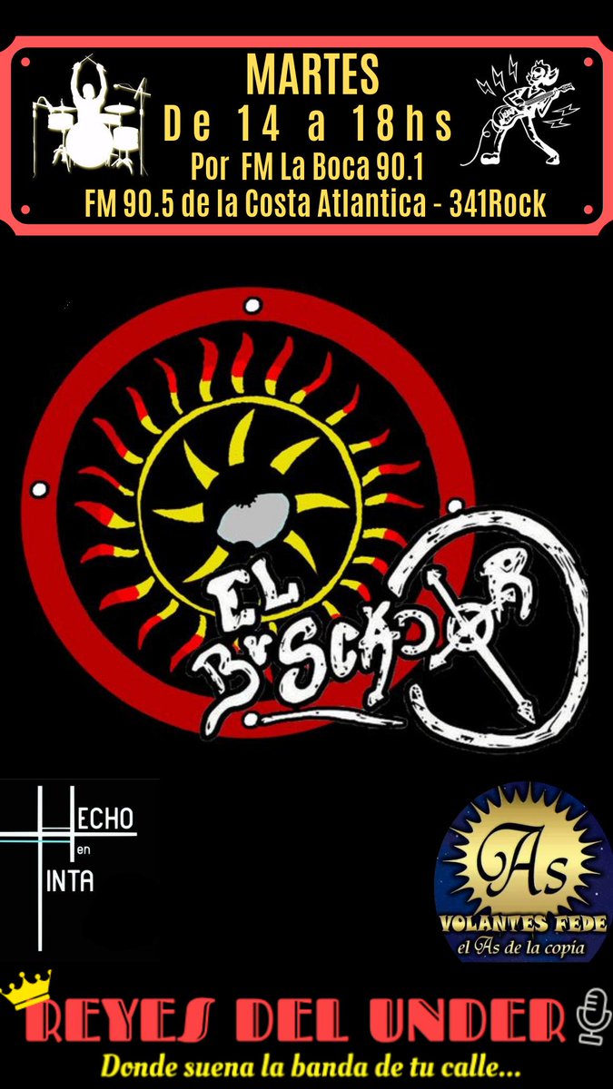 🕪HOY en Reyes del Under <a href="/elbuscador/">El Buscador</a> por <a href="/fmlaboca/">FM LA BOCA</a> <a href="/341rock/">341 Rock</a> @FM90.5deLaCosta