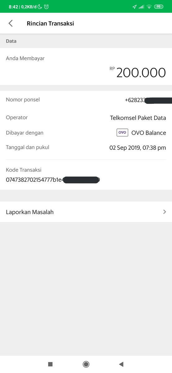 Bukti transaksi pulsa telkomsel