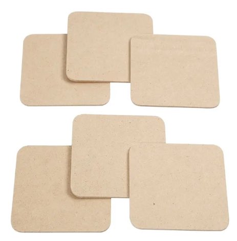 Pack of 10 MDF Coasters