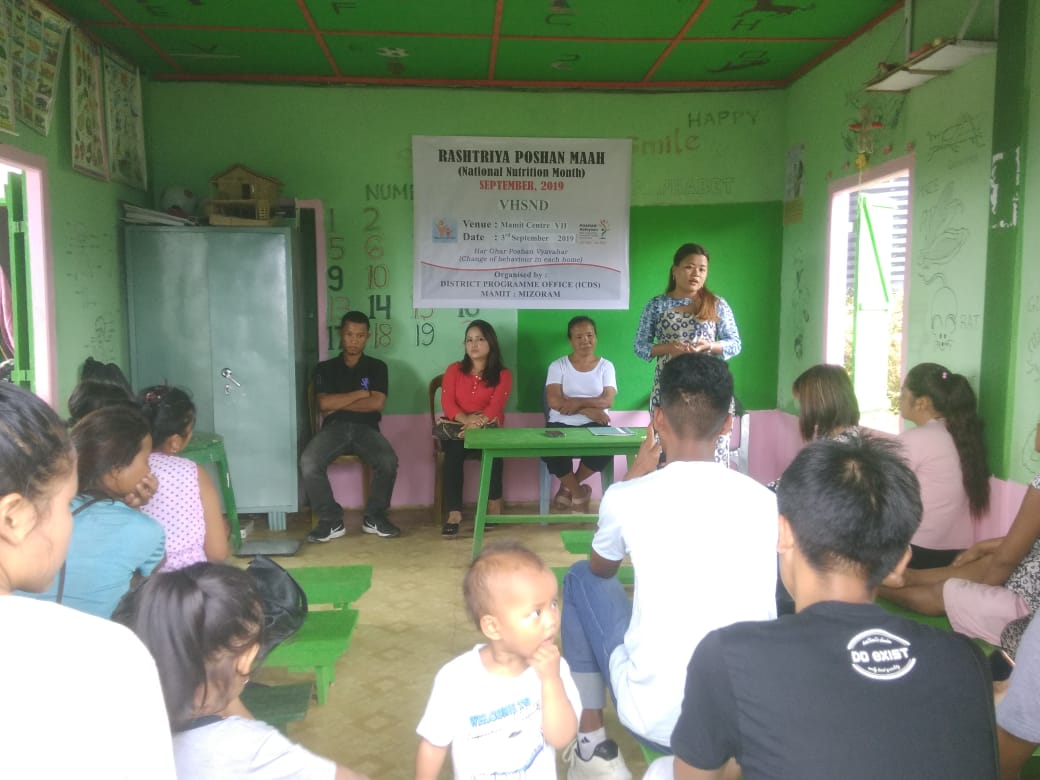 POSHANmamit's tweet photo. VHSND organised by DPO(ICDS) Mamit District at AWC-Vii luangpawl #ministrywcd #Poshanmaah2019 #poshanabhiyan
#anganwadididi
#poshanmizoram https://t.co/SAa3rlOLvW