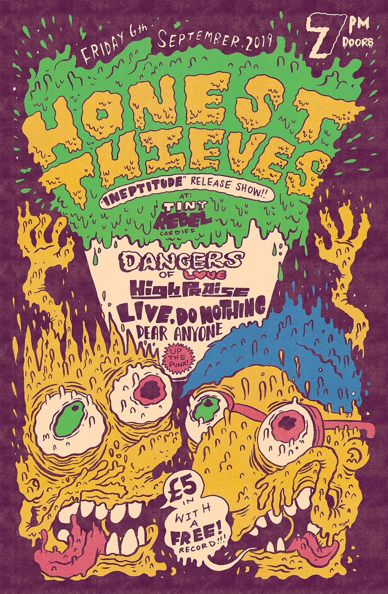This Friday at <a href="/TinyRebelCdff/">Tiny Rebel Bar Cardiff</a> - <a href="/honestthievesuk/">Honest Thieves</a> EP release show with @DOLpunx #highpraise #livedonothing and #dearanyone - £5 in with a FREE VINYL! Get into it x