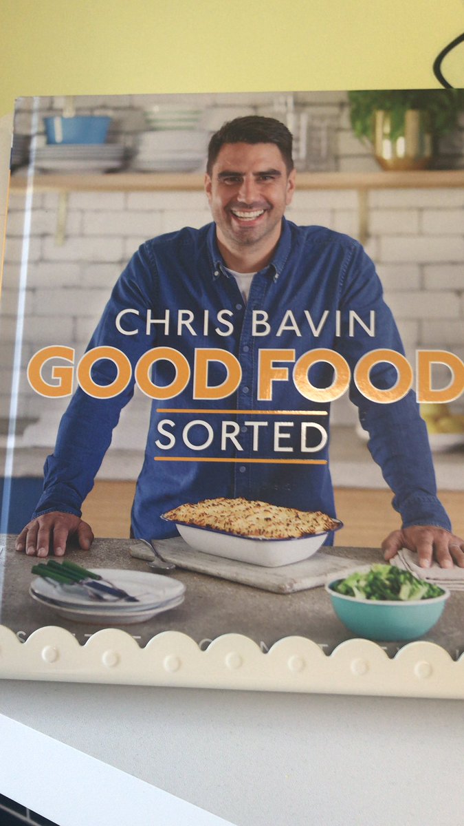 vicky_howat's tweet photo. @Chris_Bavin this arrived yesterday can’t wait to start cooking well done on your first solo cookbook xx https://t.co/k58fhb8pwM