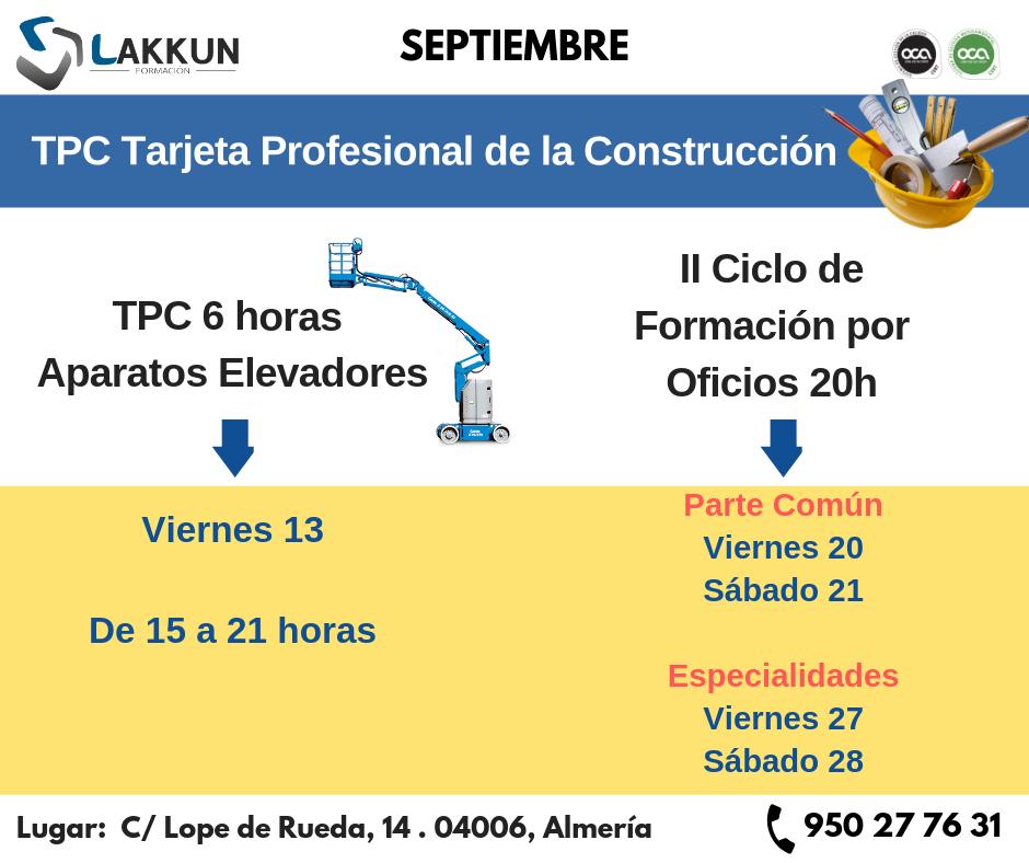 📢Nuevas fechas de #FormacionProfesional  en Septiembre📢👉🏻Reserva tu plaza en el 950 27 76 31 

#lakkun #formacion #FormacionProfesional #PRL #tpc2019