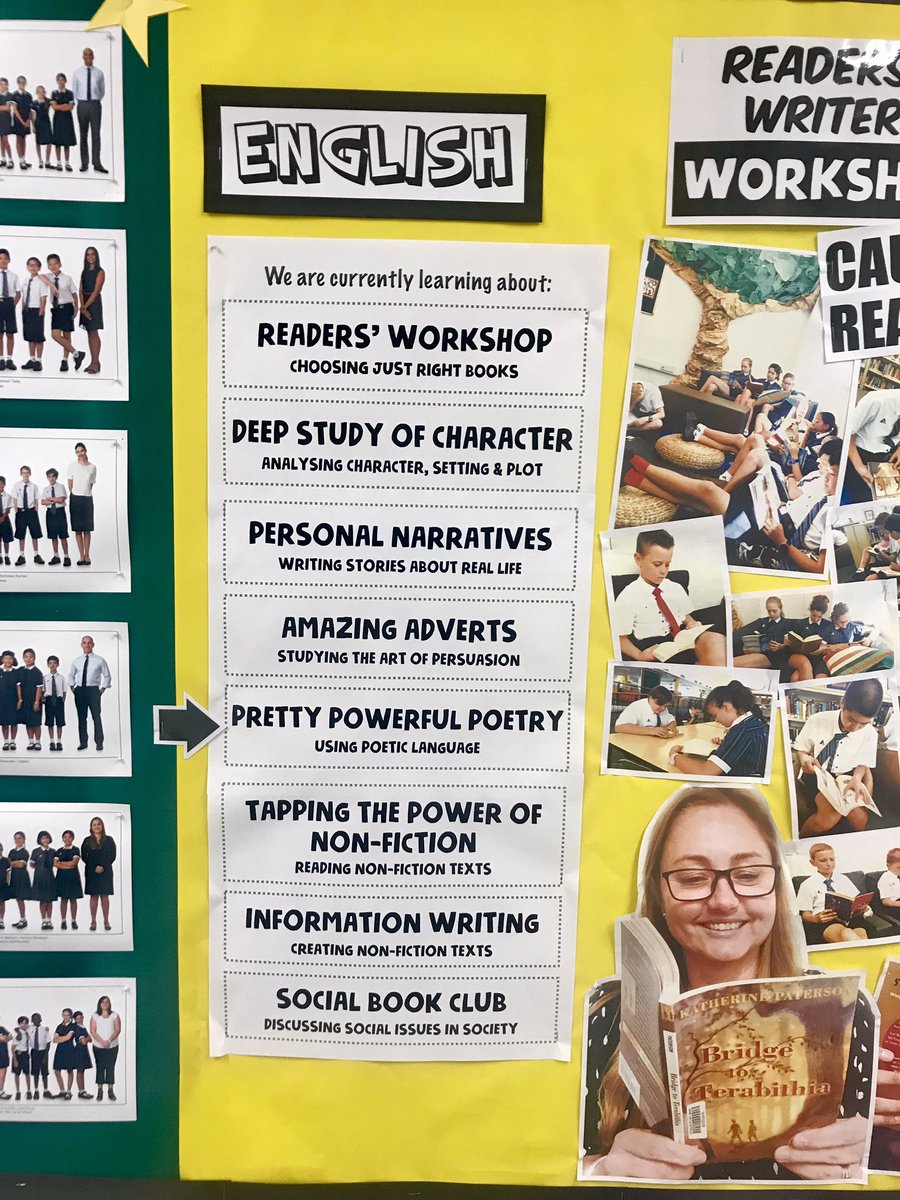nicloutim's tweet photo. Caught reading! 📚 📖 👩🏼‍🏫👨🏻‍🏫
Love the work of our #WeAreAIS Year 6 English teachers on display here in the pod. Celebration of literacy learning and reading for pleasure. #reading #engchat #wearereaders #CognitaWay https://t.co/1kz0OA0I4g