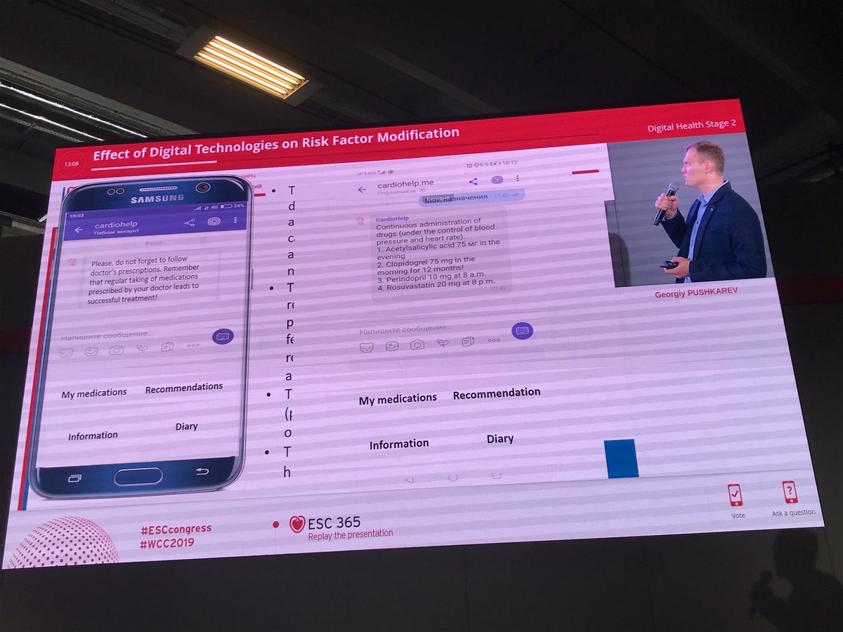 crisan_simina's tweet photo. Digital Health Stage 2: the use of digital technologies in the evaluation of risk factors and of their progression, a presentation by Dr. Pushkarev
#ESCcongress #ESCdigital https://t.co/Dcxv7ceYXc