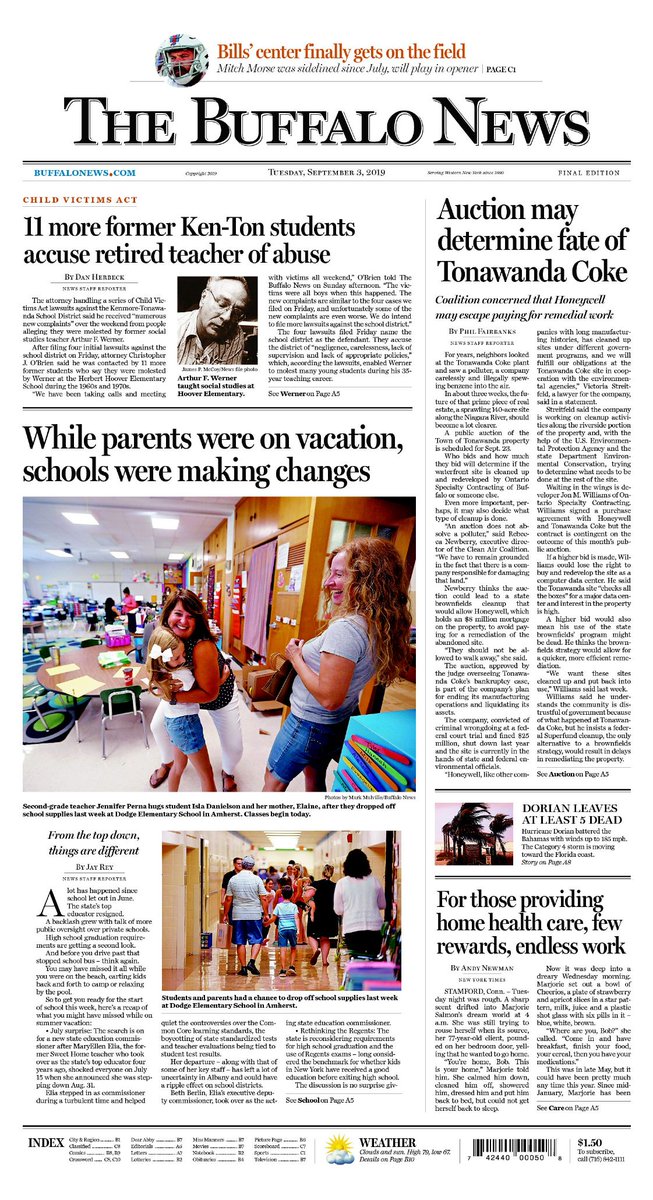 Kanin Sidelæns Ikke nok The Buffalo News on Twitter: "Here's a look at today's front page and a  thread of today's news to read with your morning coffee. ☕  https://t.co/9BB4aXeQTm https://t.co/Pv5yFNWZMM" / Twitter