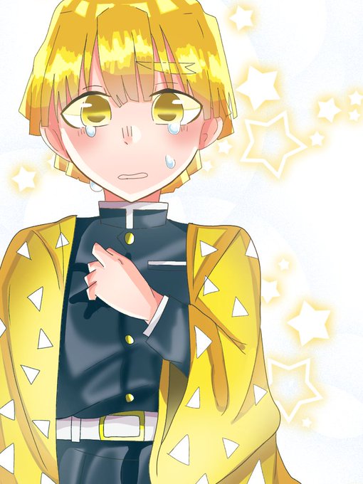 あんこさんがTwitterに投稿した我妻善逸(鬼滅の刃)のイラスト。