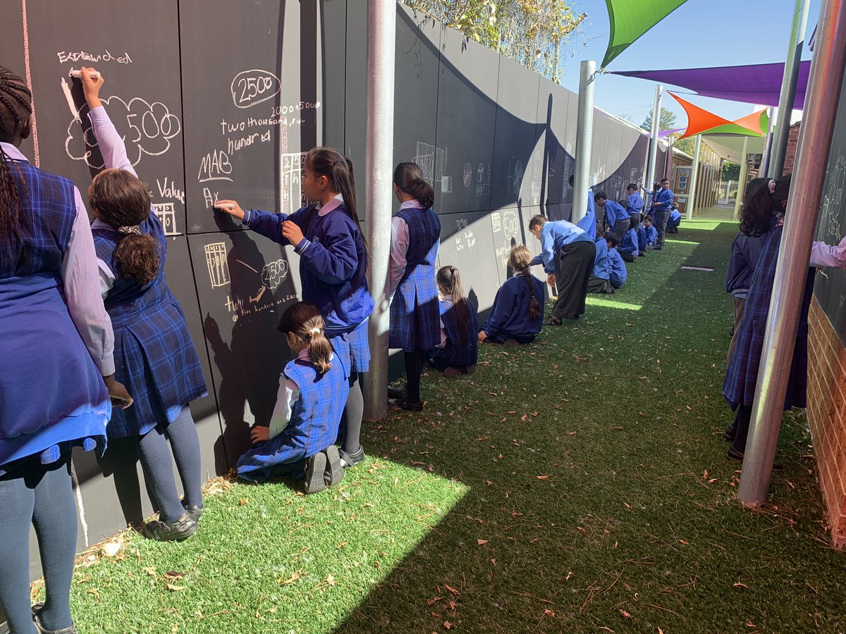 Utilising our outdoor learning space for number busting. #numberbusting #maths #primary #21stcenturylearning