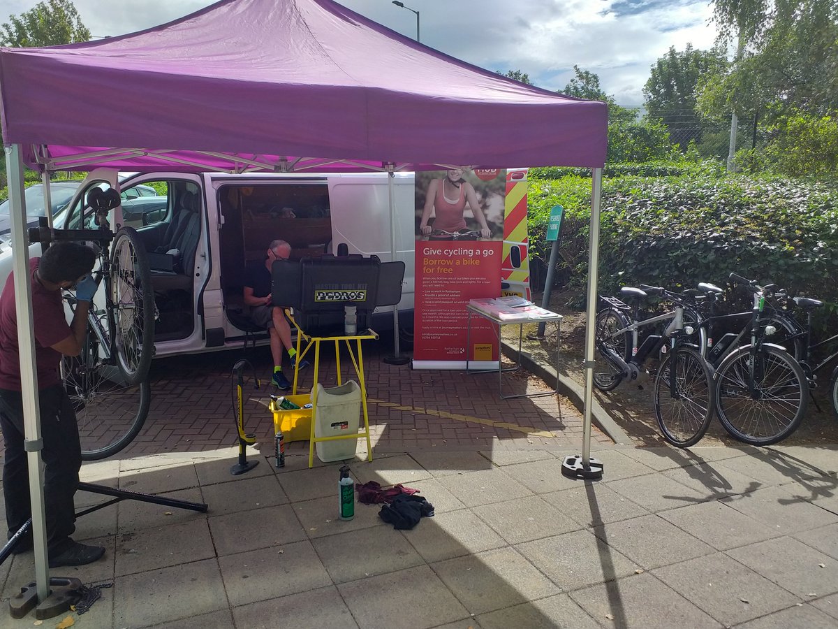 Fun in the sun @WebhelpUK Rotherham today! We'll be here until 3pm. 🚲
