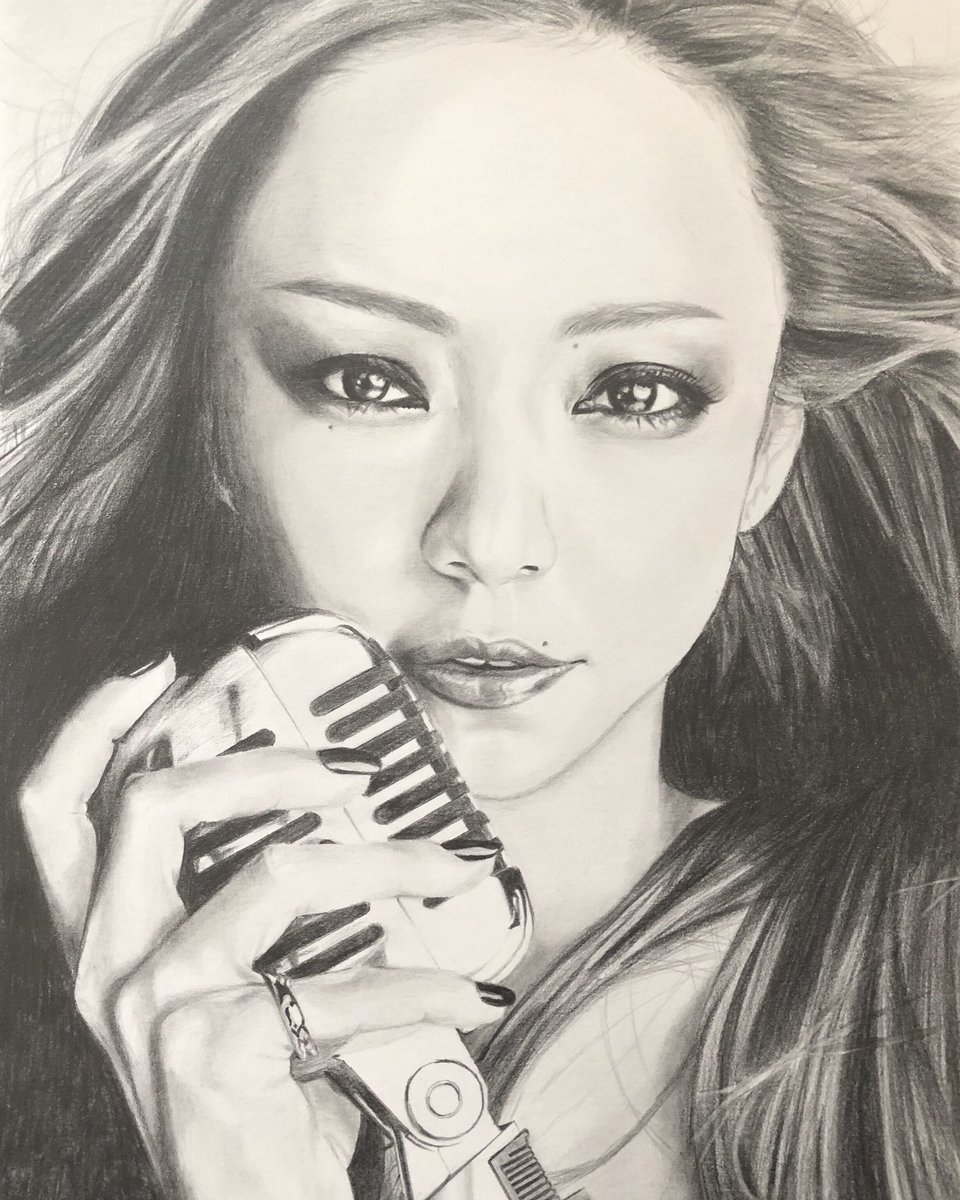 Yuri 安室奈美恵さんを描きました 安室奈美恵 鉛筆画 イラスト アート 絵 似顔絵 Pencildrawing