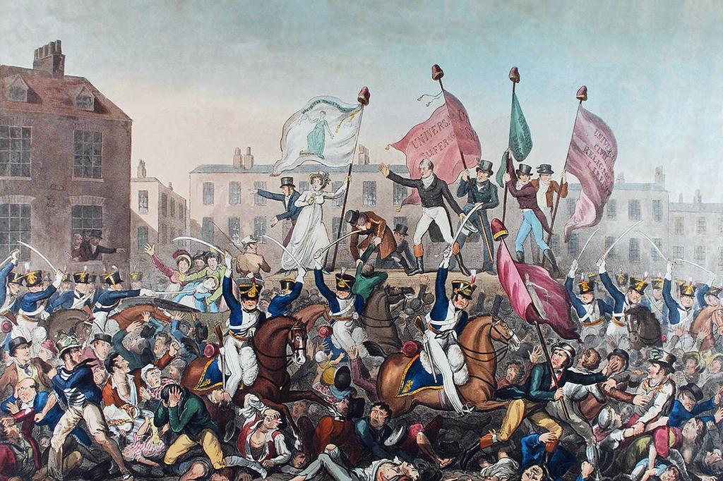  OSCURA REALIDAD vs LEYENDA NEGRAMasacre de Peterloo (1819): ocurrió en Mánchester, cuando la caballería de la milicia local cargó contra una multitud reunida para solicitar la reforma de la representación parlamentaria en un sentido democrático. https://www.larazon.es/cultura/peterloo-una-masacre-contra-la-democracia-PP22966911