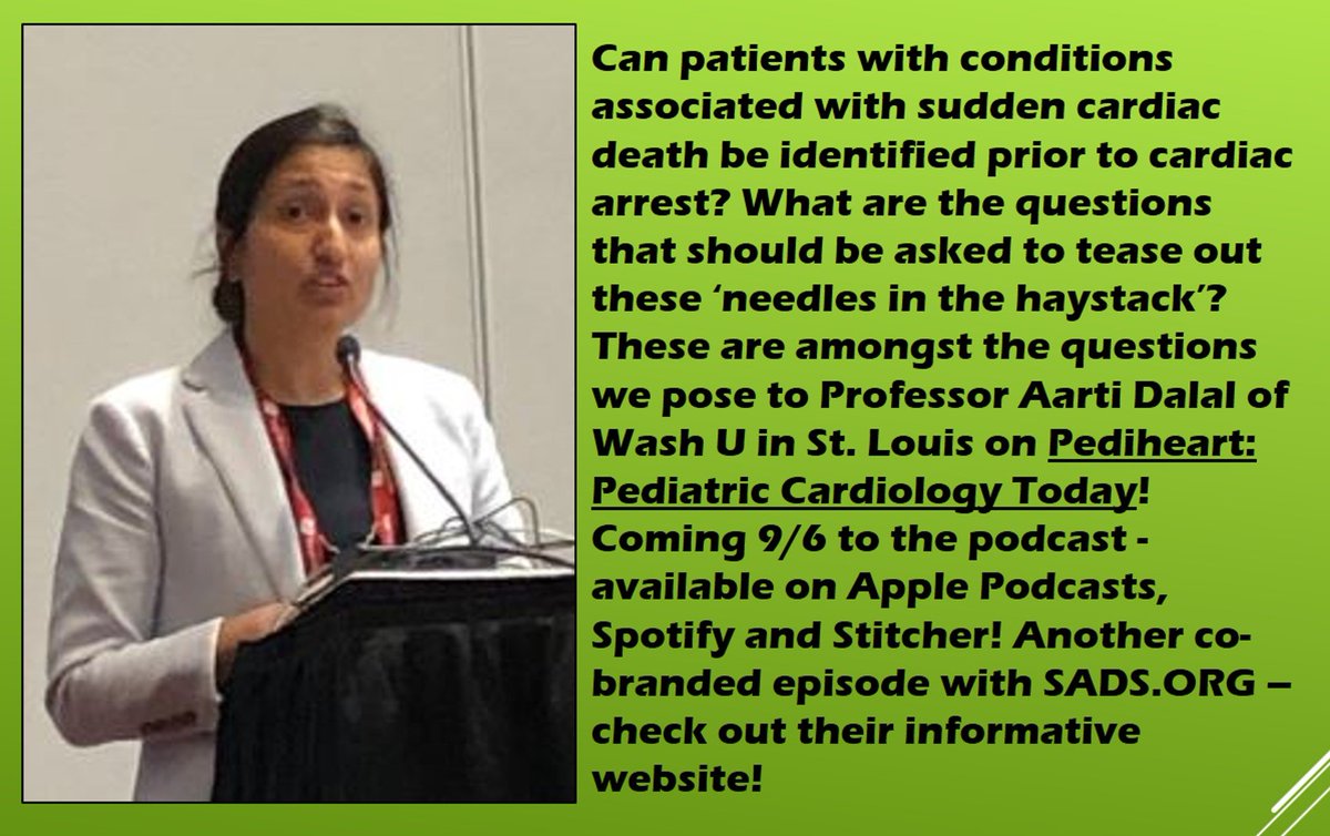 RobertHPass's tweet photo. Coming 9/6 to the podcast!
@aartisdalal
gives a winning description of the problem and some solutions! It's all in the history...take a listen this Friday!
@SADSFoundation
@MountSinaiCHC
@MountSinaiPeds
@IcahnMountSinai
@WUSTLmed
#PACESEp #Cardiotwitter #pedscards https://t.co/KoS6jiHYHl