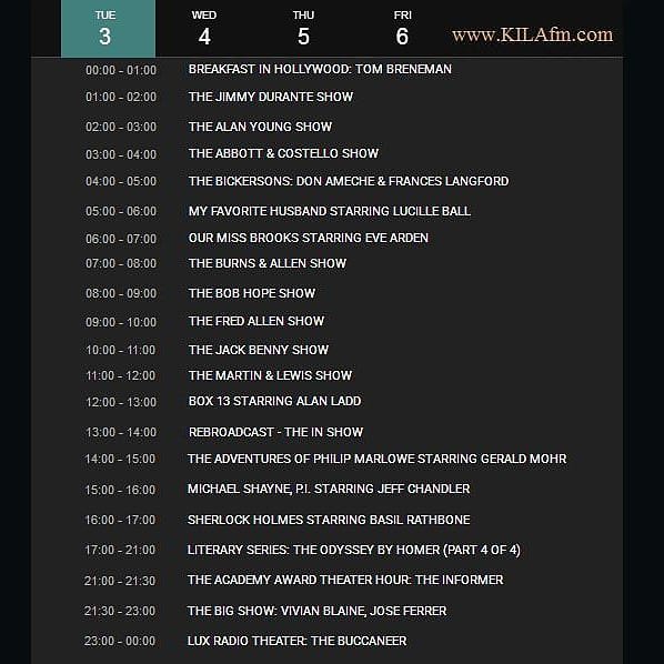 KILAfm.com
Program Listing for 9/3/19 pst <a href="/_KILAfm_/">KILAfm / www.KILAfm.com</a> <a href="/theINshow/">the IN show / www.KILAfm.com</a> #KILAfm #theINshow #Radio #Radio247 #RadioShow #OnAir #Online #Station #Indie #Broadcasts #Theatre #Entertainment #Movies #Music #Literature #Comedy #Drama #Actor #Actress #Musician #Singer #Hollywood