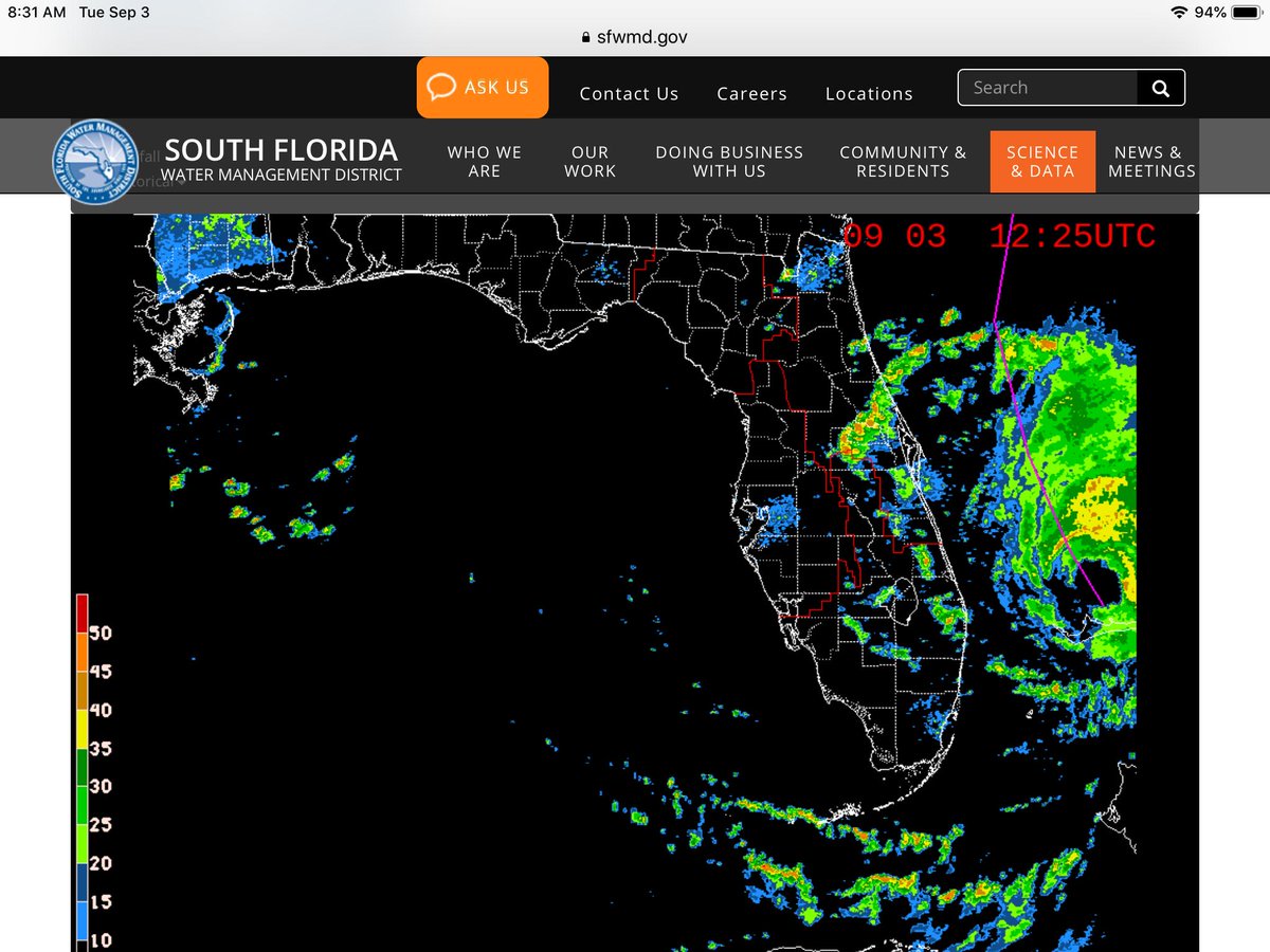 backstory_blog's tweet photo. My new favorite #Dorian tracking site: @SFWMD has real time tracking! https://t.co/wF4bbmZa9o @pbpost #moredataplease https://t.co/LkCZwyD6mQ