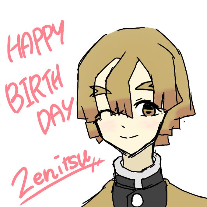 みこ 課題終わらせないマンさんがTwitterに投稿した我妻善逸(鬼滅の刃)のイラスト。