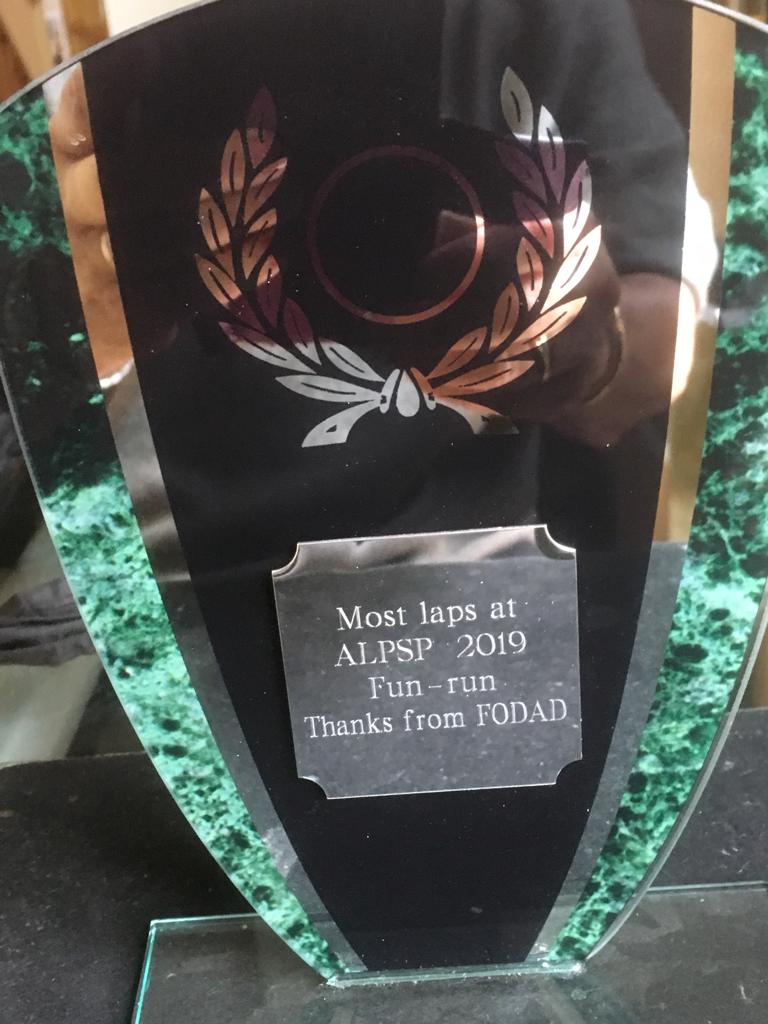 fodaduk's tweet photo. Attending @alpsp next week?  Pack your running shoes and maybe a costume/fancy dress for your chance to win this lovely trophy.
https://t.co/rQa420xtzq https://t.co/ADF9qhJbDo