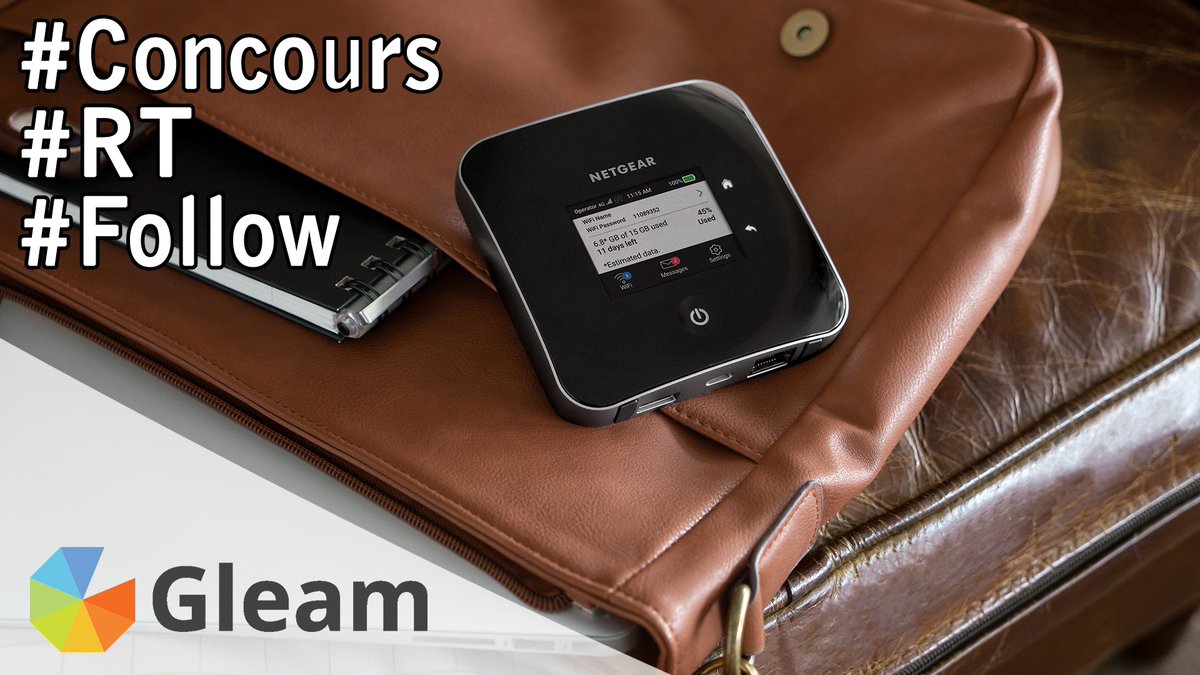 NetgearFrance's tweet photo. Notre tout nouveau routeur mobile 4G Nighthawk M2 à gagner (445€) 🔥🔥

1️⃣ #RT &amp; #Follow @NetgearFrance 
2️⃣ Jouez ici https://t.co/Gu0PEYLK7K 

#concours #gleam #MR2100 https://t.co/0d9ON6jx7W