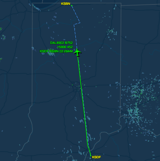 SportsAviation's tweet photo. .@NDFootball home early this AM from opening win at #Louisville last night
SDF ➡️ SBN
DAL8902 | N682DA | B752
⏱️0:41
🛬2:28am (🌒 | 64º)
🏁261 Miles Flown
📡https://t.co/dw1mveTNvf
📸 Jeremy Dando | JetPhotos
#NotreDame #GoIrish #BeatLouisville #NDFootball #NDvsLOU #NDvsUL https://t.co/kjvCTmq54J