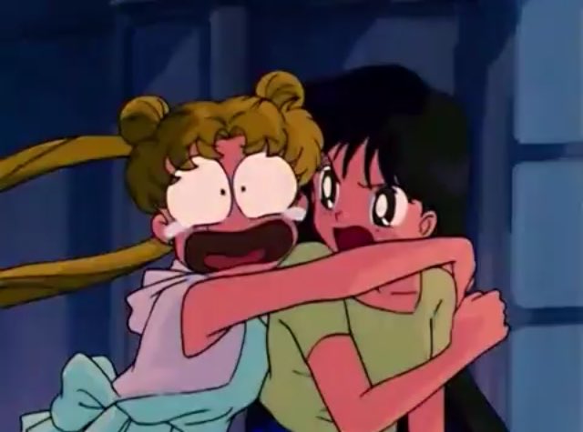 rei: get away from me usagi you dumbass idiot you’re so dumb bunhead ha ha ha ha also rei: if you so much harm a single hair on usagi’s head i’m going to f— come for you  #sailormoon