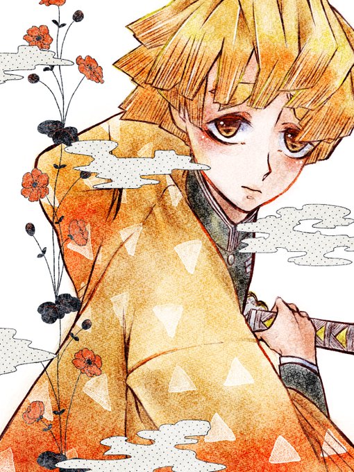 はちすさんがTwitterに投稿した我妻善逸(鬼滅の刃)のイラスト。