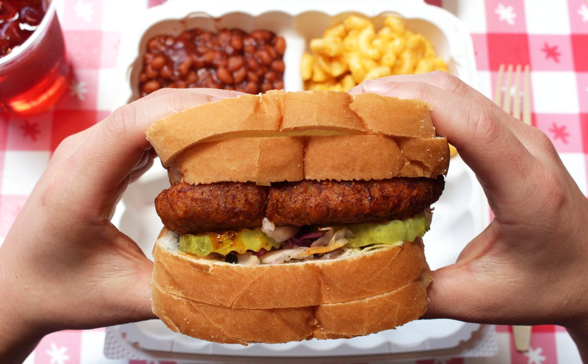 ChickenTakeover's tweet photo. We spent 2019 testing, learning and hearing from you. Today we're proud to share our new plant-based protein, Not Chicken, is available on our menus full time!
#NotChickenTakeover https://t.co/w29MU8ae6t