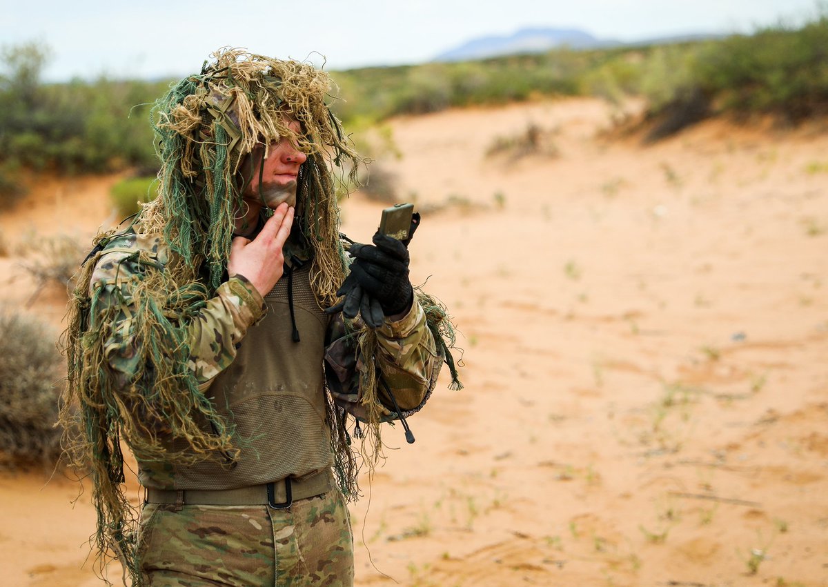 USArmy's tweet photo. Do you know why Soldiers put on camouflage? 

Photo by Spc. Matthew J. Marcellus,  @1stArmoredDiv 

#TrendyTuesday https://t.co/UBlvwXVd0S