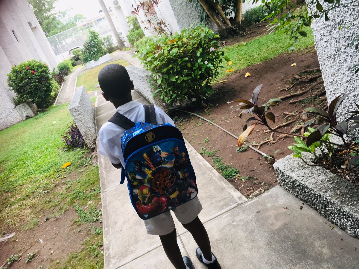 jahmekyagyal's tweet photo. #TuesdayScene #InnaRealLife Afta me step up out inna me new school bag wid me Avengers lunch pack .... @suezeecue @djmillerJA @DahliaHarris @CaroleBeckford @clarkecooper @SonjahStanley https://t.co/9Q1QDlUbPR