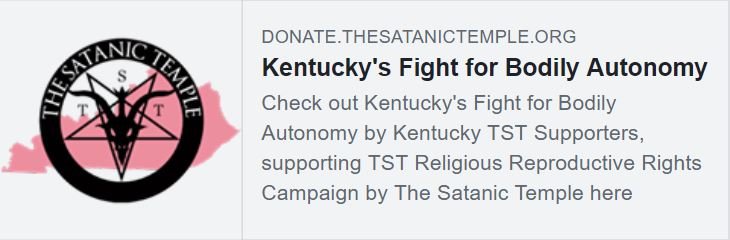 SatanicKentucky's tweet image. Kentucky can fight back and show Matt Bevin that we do not approve of his attempts to rip reproductive decisions and rights from Kentucky women.  satanickentucky.com/fight-for-bodi…